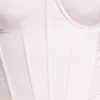 Top scurt corset cu sârmă din vinil Cassandra, alb Top scurt corset cu sârmă din vinil Cassandra, alb