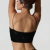 Top scurt cu decupaje și ornamente Ariana, negru Top scurt cu decupaje și ornamente Ariana, negru