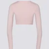 Top scurt din jersey moale, în nuanța Ballet Pink