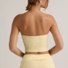 Top scurt fără bretele Verna din modal, în culoarea galben crem Top scurt fără bretele Verna din modal, în culoarea galben crem
