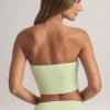 Top scurt fără bretele Verna din modal, verde salvie Top scurt fără bretele Verna din modal, verde salvie