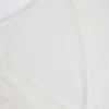 Top scurt Lou Pointelle Wrap în alb