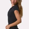 Top Soft Active cu fermoar pe un sfert, negru Top Soft Active cu fermoar pe un sfert, negru