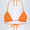 Topura de bikini triunghiular Paita cu imprimeu Orange Orchid Topura de bikini triunghiular Paita cu imprimeu Orange Orchid