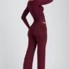 Topuri cu mâneci lungi și volane Emry Modal, culoare prune Topuri cu mâneci lungi și volane Emry Modal, culoare prune