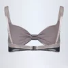 Topuri de bikini cu volane Palmita în argintiu cromat Topuri de bikini cu volane Palmita în argintiu cromat