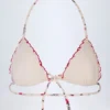 Topuri de bikini Noia Micro Triangle cu imprimeu floral roșu Topuri de bikini Noia Micro Triangle cu imprimeu floral roșu