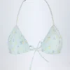 Topuri de bikini Noia Micro Triangle în albastru cu imprimeu floral Topuri de bikini Noia Micro Triangle în albastru cu imprimeu floral