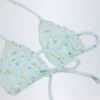 Topuri de bikini Noia Micro Triangle în albastru cu imprimeu floral Topuri de bikini Noia Micro Triangle în albastru cu imprimeu floral