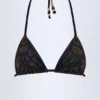 Topuri de bikini triunghiulare Comoros cu detalii decorative, negru Topuri de bikini triunghiulare Comoros cu detalii decorative, negru