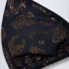 Topuri de bikini triunghiulare Comoros cu detalii decorative, negru Topuri de bikini triunghiulare Comoros cu detalii decorative, negru
