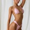 Topuri de bikini triunghiulare cu bretele duble Tropics în roz pal Topuri de bikini triunghiulare cu bretele duble Tropics în roz pal