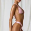 Topuri de bikini triunghiulare cu bretele duble Tropics în roz pal Topuri de bikini triunghiulare cu bretele duble Tropics în roz pal