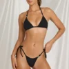 Topuri de bikini triunghiulare Zayana în negru
