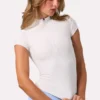 Topuri Soft Active cu fermoar pe un sfert în culoarea Milk Topuri Soft Active cu fermoar pe un sfert în culoarea Milk