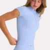 Topuri Soft Active cu fermoar pe un sfert în culoarea Sky