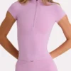 Topuri Soft Active cu fermoar pe un sfert în culoarea Sweet Pink Topuri Soft Active cu fermoar pe un sfert în culoarea Sweet Pink