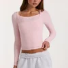Topuri stratificate din modal în culoarea Blush Marl Topuri stratificate din modal în culoarea Blush Marl