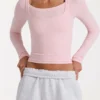 Topuri stratificate din modal în culoarea Blush Marl Topuri stratificate din modal în culoarea Blush Marl