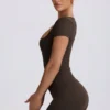 Tricou fără cusături Super Sculpt, maro Tricou fără cusături Super Sculpt, maro