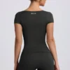 Tricou fără cusături Super Sculpt în culoarea cenușiu