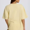 Tricou oversized cu imprimeu grafic, culoare lămâie Tricou oversized cu imprimeu grafic, culoare lămâie