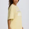 Tricou oversized cu imprimeu grafic, culoare lămâie Tricou oversized cu imprimeu grafic, culoare lămâie