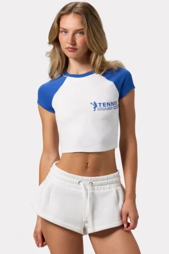 Tricou scurt cu imprimeu grafic, alb
