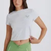 Tricou scurt cu imprimeu grafic, gri melanj Tricou scurt cu imprimeu grafic, gri melanj