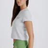 Tricou scurt cu imprimeu grafic, gri melanj Tricou scurt cu imprimeu grafic, gri melanj